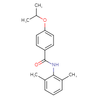 Chemical structure of N-(2,6-dimethylphenyl)-4-(propan-2-yloxy)benzamide - CSSB00046140732