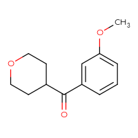 Chemical structure of 4-(3-methoxybenzoyl)oxane - CSSB00011953801