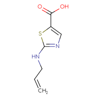 Chemical structure of 2-[(prop-2-en-1-yl)amino]-1,3-thiazole-5-carboxylic acid - CSSB00000687848