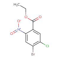 Chemical structure of ethyl 4-bromo-5-chloro-2-nitrobenzoate - CSSB00034944024