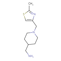 Chemical structure of 1-{1-[(2-methyl-1,3-thiazol-4-yl)methyl]piperidin-4-yl}methanamine - CSSB00000754017