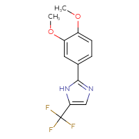 Chemical structure of 2-(3,4-dimethoxyphenyl)-5-(trifluoromethyl)-1H-imidazole - CSSB01415794867