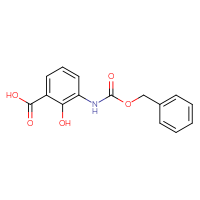 Chemical structure of 3-{[(benzyloxy)carbonyl]amino}-2-hydroxybenzoic acid - CSSB00013417393