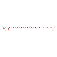 Chemical structure of 23-(tert-butoxy)-23-oxo-3,6,9,12,15,18,21-heptaoxatricosanoic acid - CSSB03436546418