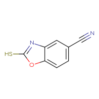 Chemical structure of 2-sulfanyl-1,3-benzoxazole-5-carbonitrile - CSSB00010506400