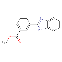 Chemical structure of methyl 3-(1H-1,3-benzodiazol-2-yl)benzoate - CSSB00015346222