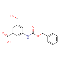 Chemical structure of 3-{[(benzyloxy)carbonyl]amino}-5-(hydroxymethyl)benzoic acid - CSSB06830094138