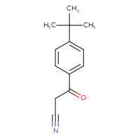 Chemical structure of 3-(4-tert-butylphenyl)-3-oxopropanenitrile - CSSB00000179795