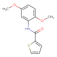 Chemical structure of N-(2,5-dimethoxyphenyl)thiophene-2-carboxamide - CSSB00000384082