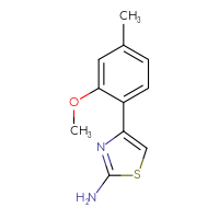Chemical structure of 4-(2-methoxy-4-methylphenyl)-1,3-thiazol-2-amine - CSSB00000022019