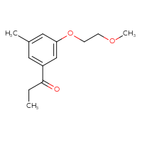 Chemical structure of 1-[3-(2-methoxyethoxy)-5-methylphenyl]propan-1-one - CSSB21103686551
