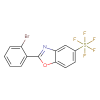 Chemical structure of 2-(2-bromophenyl)-5-(pentafluoro-λ⁶-sulfanyl)-1,3-benzoxazole - CSSB00020621115