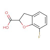 Chemical structure of 7-fluoro-2,3-dihydro-1-benzofuran-2-carboxylic acid - CSSB00000761520
