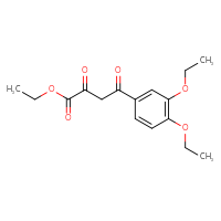Chemical structure of ethyl 4-(3,4-diethoxyphenyl)-2,4-dioxobutanoate - CSSB21495873674