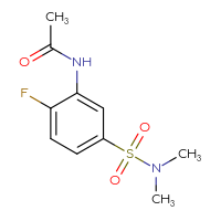 Chemical structure of N-[5-(dimethylsulfamoyl)-2-fluorophenyl]acetamide - CSSB01998725558