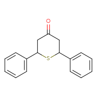 Chemical structure of 2,6-diphenylthian-4-one - CSSB00015187289
