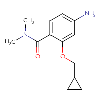 Chemical structure of 4-amino-2-(cyclopropylmethoxy)-N,N-dimethylbenzamide - CSSB00008166183
