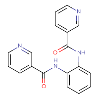 Chemical structure of N-[2-(pyridine-3-amido)phenyl]pyridine-3-carboxamide - CSSB00102560956
