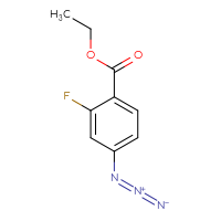 Chemical structure of ethyl 4-azido-2-fluorobenzoate - CSSB03554934496
