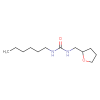 Chemical structure of 3-hexyl-1-[(oxolan-2-yl)methyl]urea - CSSB01993719038