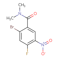 Chemical structure of 2-bromo-4-fluoro-N,N-dimethyl-5-nitrobenzamide - CSSB21043418863