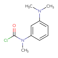Chemical structure of N-[3-(dimethylamino)phenyl]-N-methylcarbamoyl chloride - CSSB14990881392