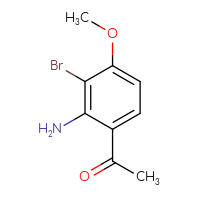 Chemical structure of 1-(2-amino-3-bromo-4-methoxyphenyl)ethan-1-one - CSSB00010236346