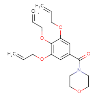 Chemical structure of 4-[3,4,5-tris(prop-2-en-1-yloxy)benzoyl]morpholine - CSSB00102612597