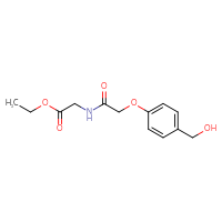 Chemical structure of ethyl 2-{2-[4-(hydroxymethyl)phenoxy]acetamido}acetate - CSSB00103875691