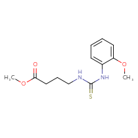 Chemical structure of methyl 4-{[(2-methoxyphenyl)carbamothioyl]amino}butanoate - CSSB02017785222