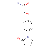 Chemical structure of 2-[4-(2-oxopyrrolidin-1-yl)phenoxy]acetamide - CSSB00088175555