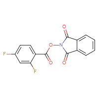 Chemical structure of 1,3-dioxo-2,3-dihydro-1H-isoindol-2-yl 2,4-difluorobenzoate - CSSB00114046320