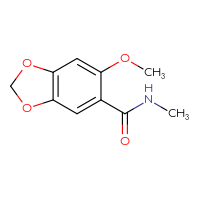 Chemical structure of 6-methoxy-N-methyl-2H-1,3-benzodioxole-5-carboxamide - CSSB01991707952