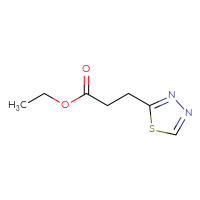 Chemical structure of ethyl 3-(1,3,4-thiadiazol-2-yl)propanoate - CSSB00037493288