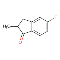 Chemical structure of 5-fluoro-2-methyl-2,3-dihydro-1H-inden-1-one - CSSB00000086881