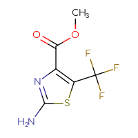 Chemical structure of methyl 2-amino-5-(trifluoromethyl)-1,3-thiazole-4-carboxylate - CSSB00000057003