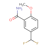Chemical structure of 5-(difluoromethyl)-2-methoxybenzamide - CSSB02270737811