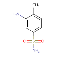 Chemical structure of 3-amino-4-methylbenzene-1-sulfonamide - CSSB00000740146