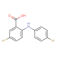Chemical structure of 5-fluoro-2-[(4-fluorophenyl)amino]benzoic acid - CSSB00160503932