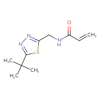 Chemical structure of N-[(5-tert-butyl-1,3,4-thiadiazol-2-yl)methyl]prop-2-enamide - CSSB00027710535