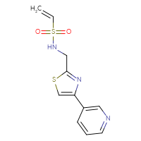 Chemical structure of N-{[4-(pyridin-3-yl)-1,3-thiazol-2-yl]methyl}ethene-1-sulfonamide - CSSB21332110294