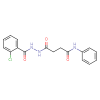 Chemical structure of 3-[N'-(2-chlorobenzoyl)hydrazinecarbonyl]-N-phenylpropanamide - CSSB00026735463