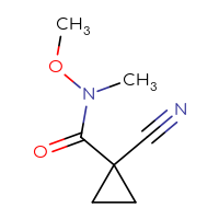 Chemical structure of 1-cyano-N-methoxy-N-methylcyclopropane-1-carboxamide - CSSB00009871718