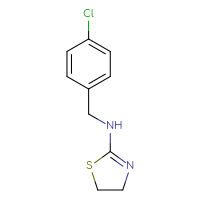 Chemical structure of N-[(4-chlorophenyl)methyl]-4,5-dihydro-1,3-thiazol-2-amine - CSSB00000747156