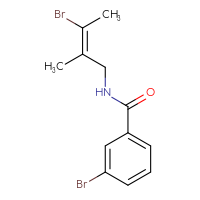 Chemical structure of 3-bromo-N-[(2E)-3-bromo-2-methylbut-2-en-1-yl]benzamide - CSSB15022057254