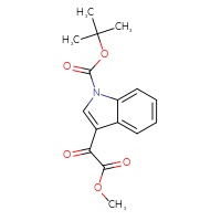 Chemical structure of tert-butyl 3-(2-methoxy-2-oxoacetyl)-1H-indole-1-carboxylate - CSSB00010132995