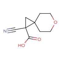 Chemical structure of 1-cyano-6-oxaspiro[2.5]octane-1-carboxylic acid - CSSB00102887289