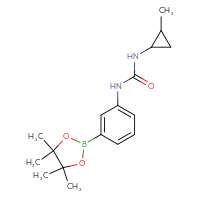 Chemical structure of 3-(2-methylcyclopropyl)-1-[3-(4,4,5,5-tetramethyl-1,3,2-dioxaborolan-2-yl)phenyl]urea - CSSB02522304847