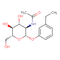Chemical structure of N-[(2S,3R,4R,5S,6R)-2-(3-ethylphenoxy)-4,5-dihydroxy-6-(hydroxymethyl)oxan-3-yl]acetamide - CSSS00026731269