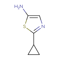 Chemical structure of 2-cyclopropyl-1,3-thiazol-5-amine - CSSB00011604621